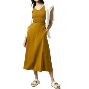 Athleta Mustard Midi Dress